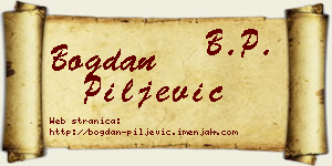 Bogdan Piljević vizit kartica